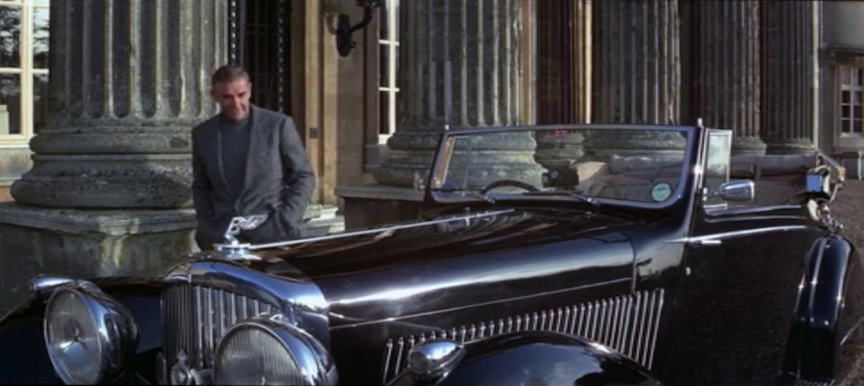 James Bond with his 1937 Bentley 4½ Litre Gurney Nutting 3-Position-Drophead Coupé in the movie "Never Say Never Again".