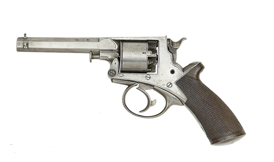 The 120 Bore Tranter Patent revolver coming up for sale by Bonhams.
