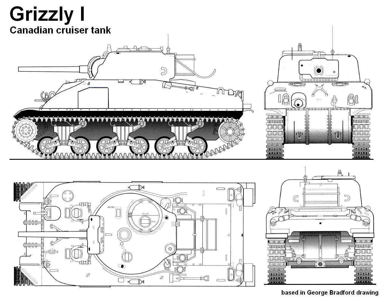 m4a1 sherman drawing