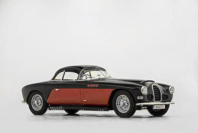 The Antem bodied coupé has been restored and painted in red and black with complimentary interior.