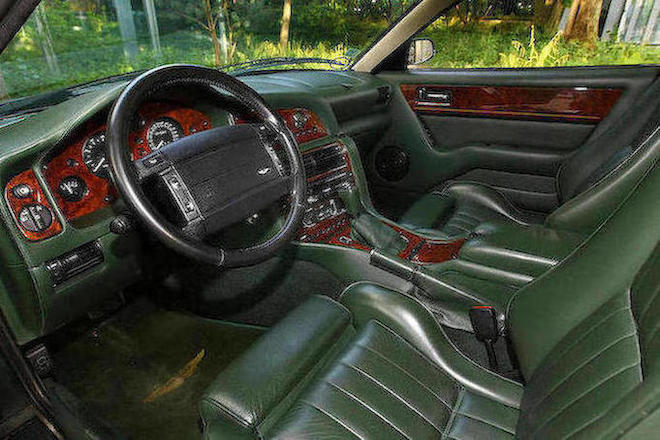 The interior of the author's old ex-army Series IIA Land Rover never looked as sumptuous as this, even though it also was green.