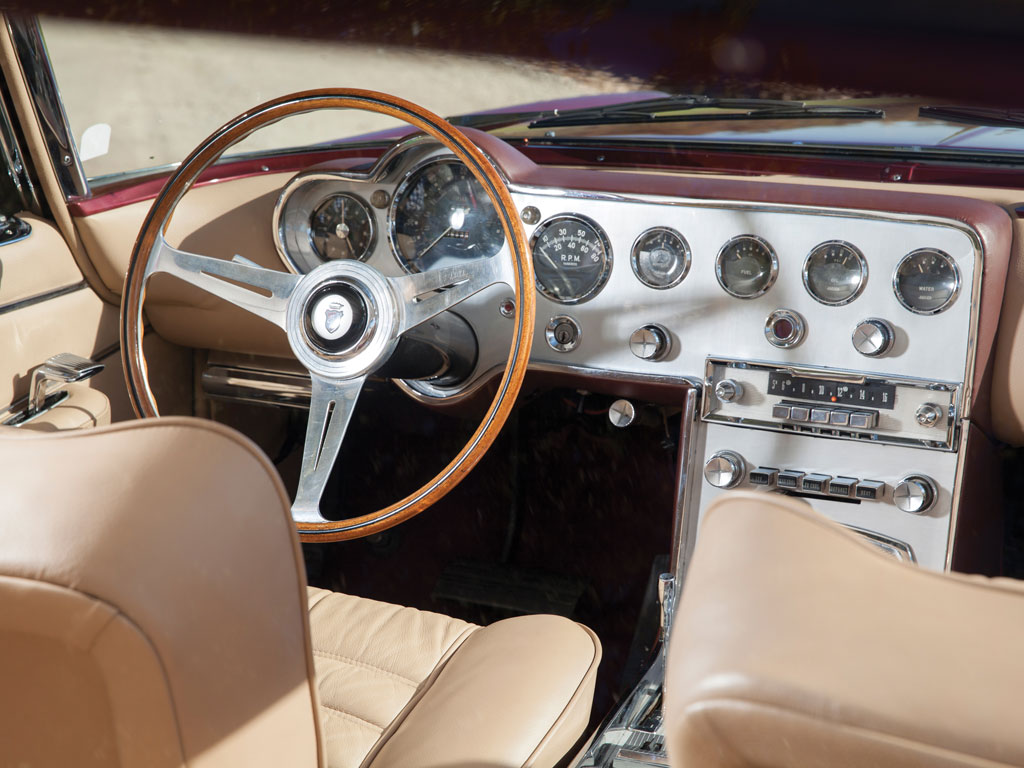 In its upgrading in becoming an exclusive Ghia product the Ghia L6.4 received upgraded instrumentation and wood rimmed Nardi steering wheel. (PIcture courtesy RM Sotherbys).