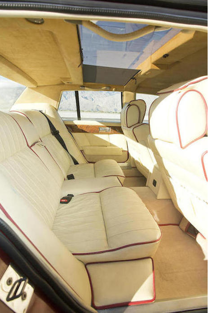 Rear leg room is somewhat inadequate and not what one would expect in a luxury four door sedan. (Picture courtesy Bonhams).