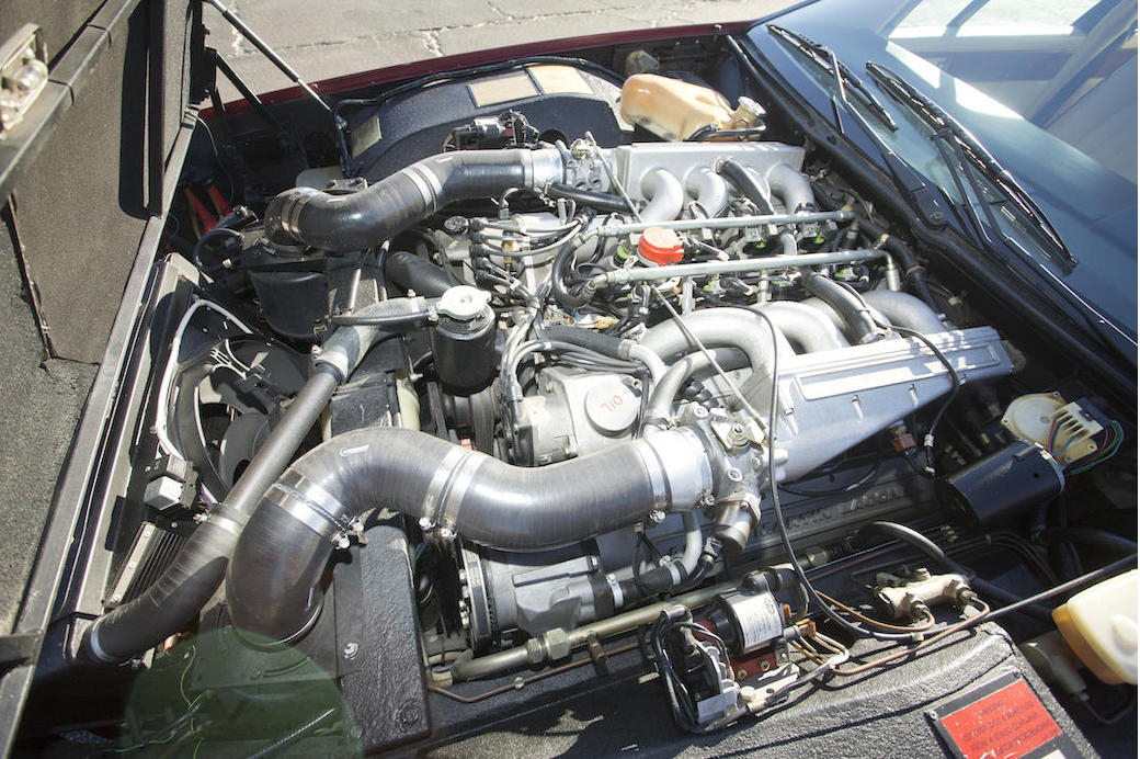 One is greeted by quite an impressive sight when one opens the engine bay. (Picture courtesy Bonhams).