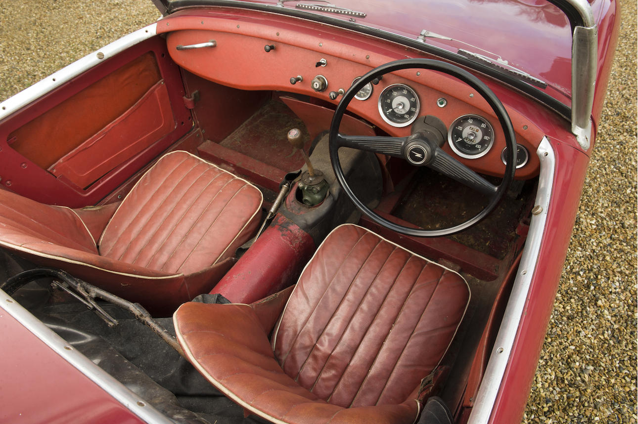 The steering system may have come out of a Morris minor but the driving experience bears no resemblence. (Picture courtesy Bonhams).