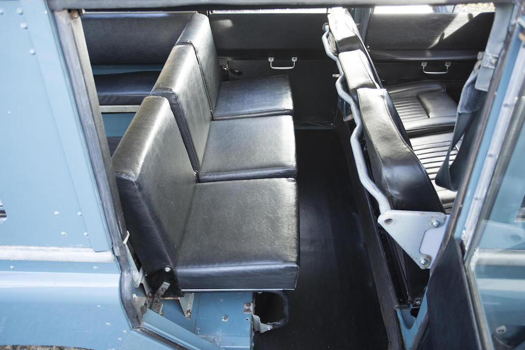 Rear seats are also quite comfortable even though they look a bit spartan. (Picture courtesy Bonhams).