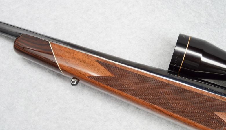 Colt Sauer rifle stocks feature contrasting fire-end and grip caps with white line spacers. (Picture courtesy Cabela's).