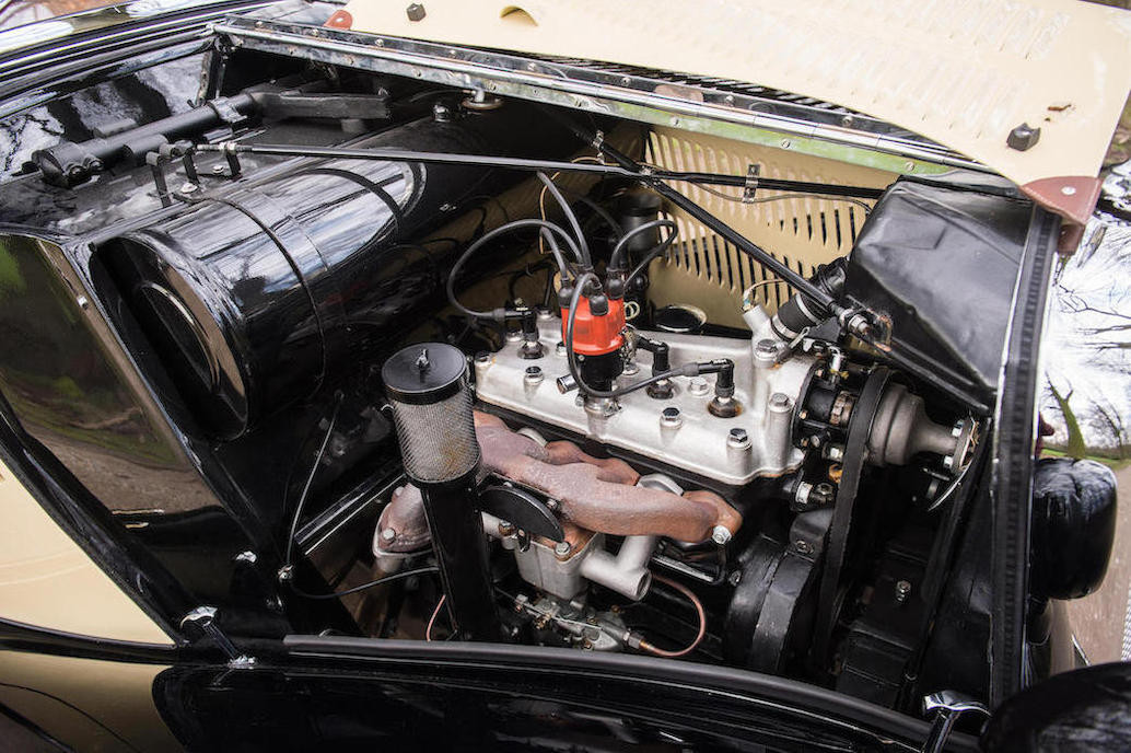 The in-line four cylinder 1,692cc, side-valve engine of the 170V is the same engine as used in the rear-engined 170H. (Picture courtesy Bonhams).
