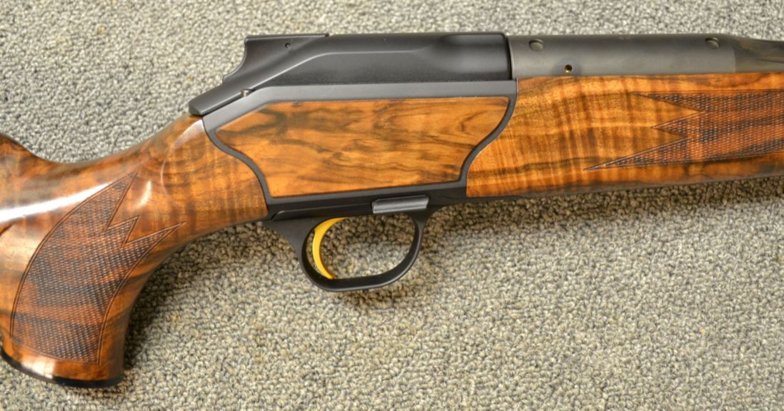 Pushing the large safety at the top of the tang (rear of the bolt) cocks the action ready for firing. (Picture courtesy Cabela's).