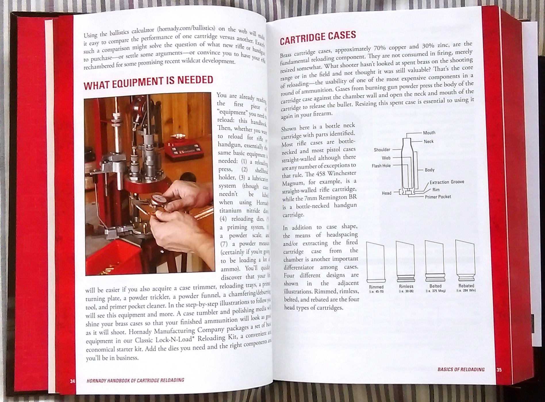 The Hornady 9th Edition handbook has excellent, clear instructions on the "how to's" of cartridge reloading.