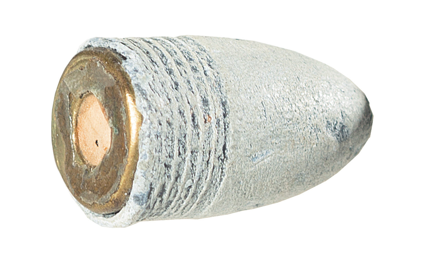 A Volcanic cartridge or "Rocket Ball" for a Volcanic lever action. (Picture courtesy rockislandauction.com).