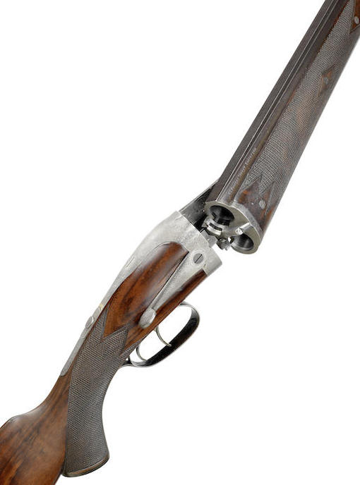 J. Dickson and Son's solution to providing a shallow gape on and over and under gun was to literally lay a side by side action on its side.