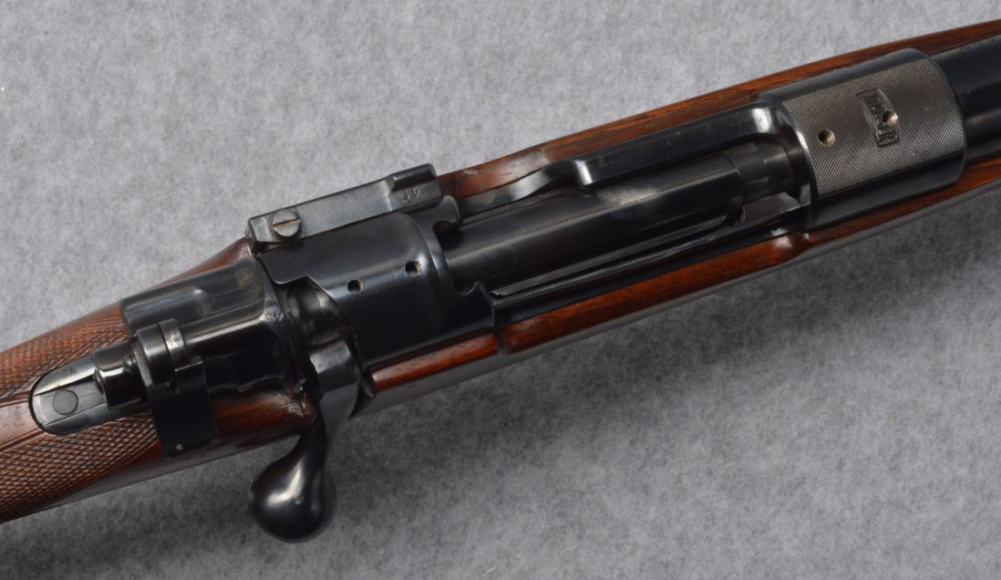 This rifle is drilled and tapped for rifle-scope mounts, but still has the original Mauser 98 flag safety, so a rifle-scope will need to be mounted high enough to clear it. (Picture courtesy Cabela's).