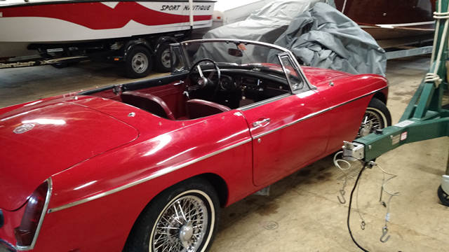 This 1965 MGB may have been restored but looks very original even having the factory fitted steering wheel.