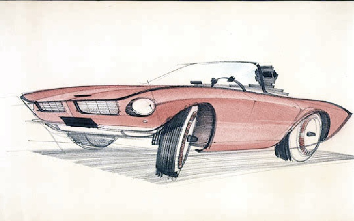 Sherwood Egbert commissioned legendary American industrial designer Raymond Loewy to come up with a design for a new car with which to save Studebaker. This is an early sketch.