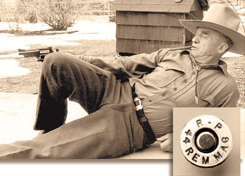 Elmer Keith enjoyed big guns and large cigars. What more could we want? (Picture courtesy gunsandammo.com).