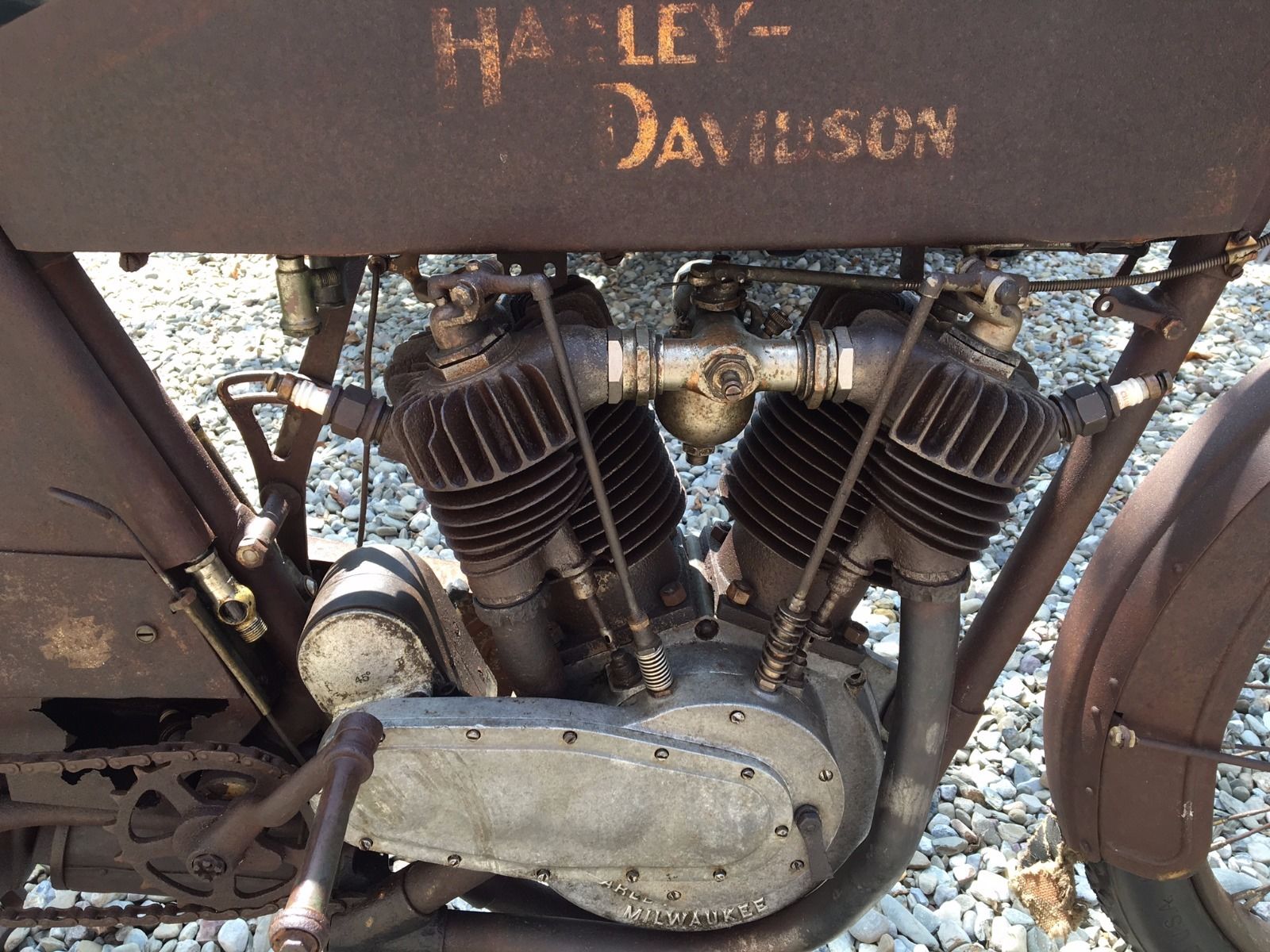 1913 Harley Davidson V Twin Barn Find - Revivaler