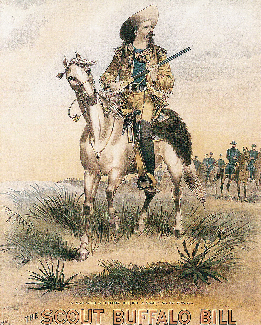 William Cody served as an army scout during the post Civil War Indian Wars.