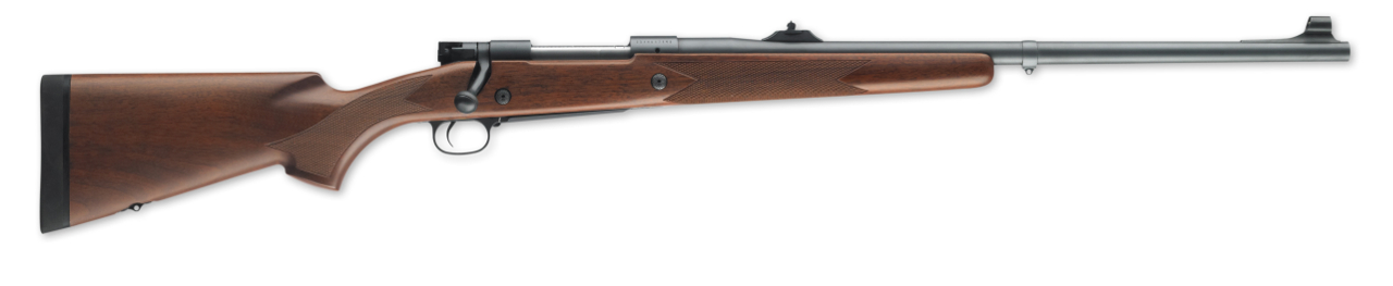 The Winchester Model 70 Safari Grade is an affordable and excellent rifle available in .458 Winchester Magnum as well as 416 Remington Magnum and .375 Holland and Holland. (Picture courtesy winchesterguns.com).