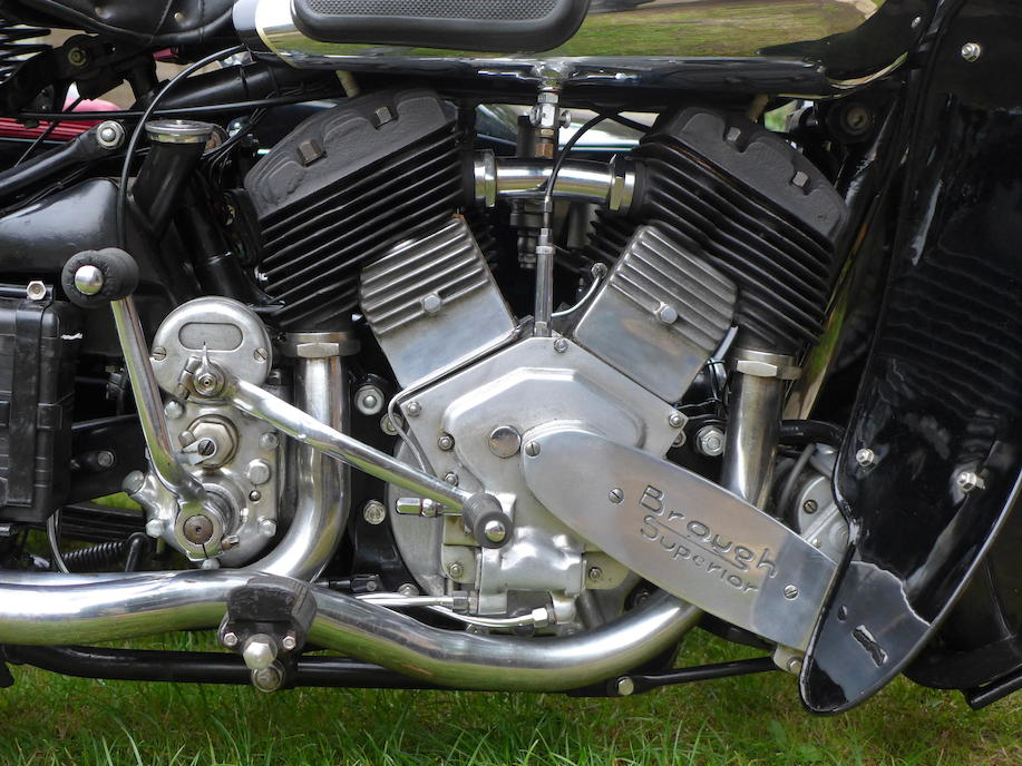 The 1096cc 60° V twin J.A.P. engine was kept at a low stress level of tune for reliabilty. This was to be a long range cruising bike not a sprinter.