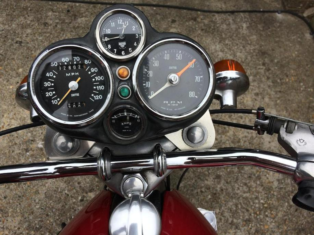 This 1000cc motorcycle is one that uses the full range of its speedometer.