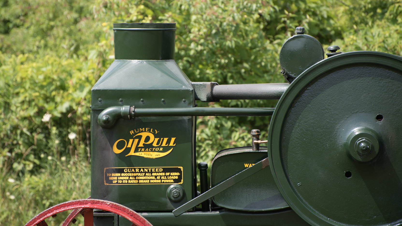 The Rumely Oil Pull traction engine was designed to run on cheap kerosene of any grade.