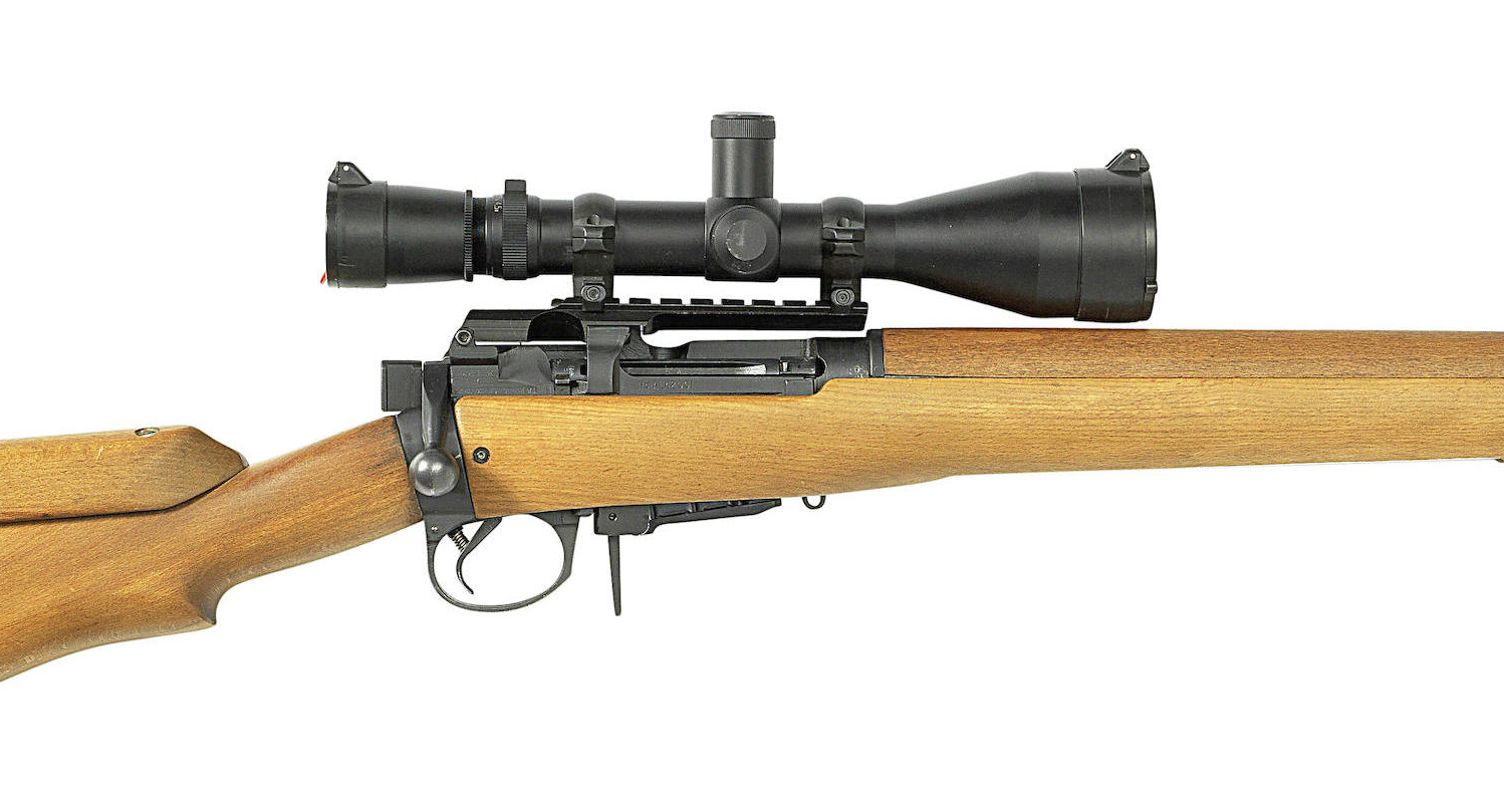 This Armalon AL42 rifle is coming up for sale by Bonhams. It uses modified Ruger Mini 14 magazines and comes with three ten round magazines. The rifle-scope is a Leupold Vari-X III 4.5-14x50mm Long Range. (Picture courtesy Bonhams).