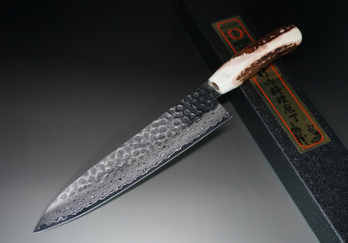 Sakai Takayuki Damascus Hammered Knives