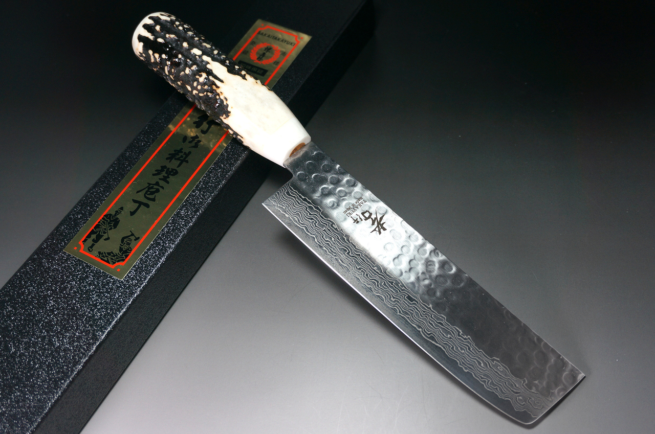 Sakai Takayuki 45-Layer Damascus (Antler Handle) Vegetable Knife 160mm.