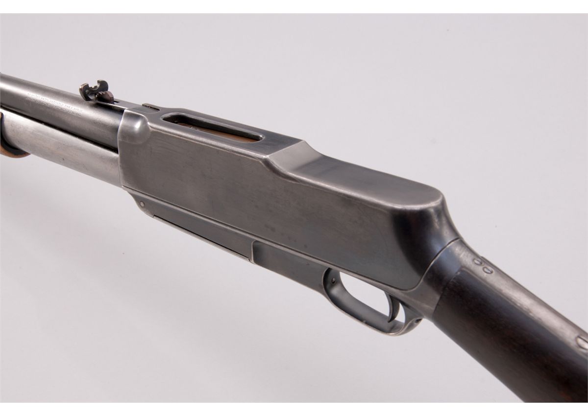 The Standard Arms Model G and the Model M are top eject and have a box magazine so they can use pointed bullets. (Picture courtesy icollector.com).