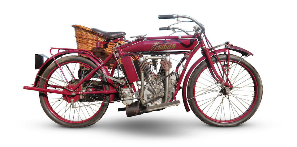 Indian 7hp Big Twin Motorcycle Combination 1913