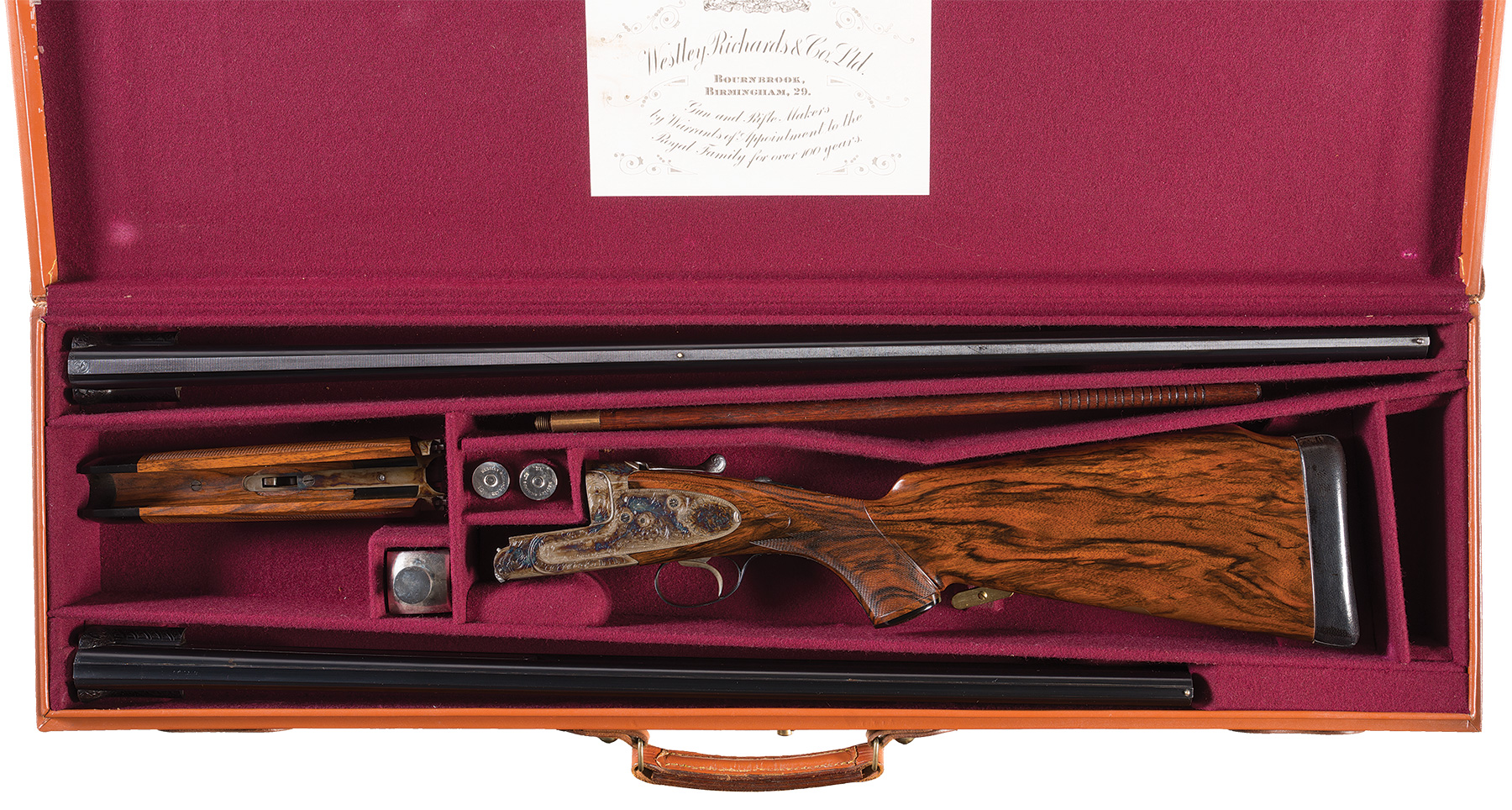 Cased Westley Richards "Ovundo" gun