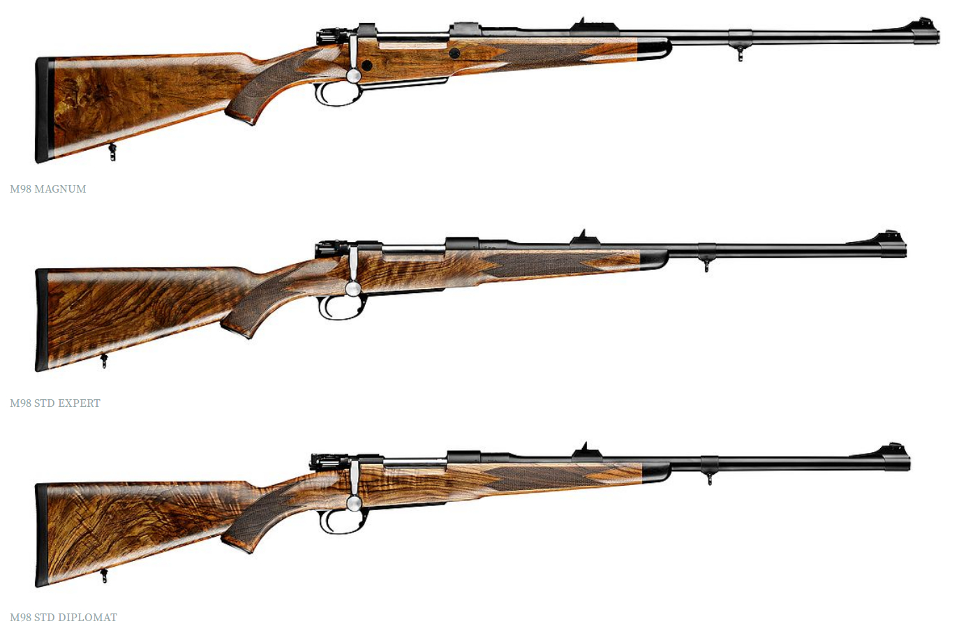 Mauser M98 rifles Magnum Expert Diplomat
