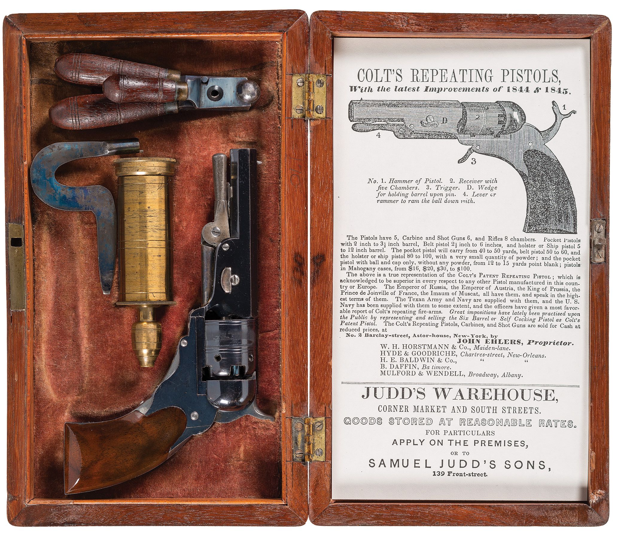Cased Colt-Ehlers Pocket Model Paterson Revolver