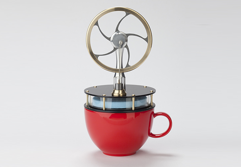 Stirling engine coffee cup teacup