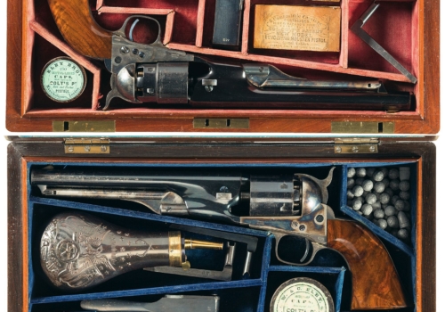 Cased Set of Four Colt  Revolvers from Samuel Colt to Brigadier General Andrew Porter
