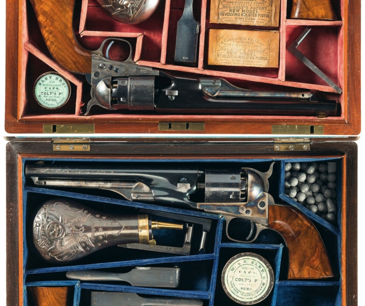 Cased Set of Four Colt  Revolvers from Samuel Colt to Brigadier General Andrew Porter