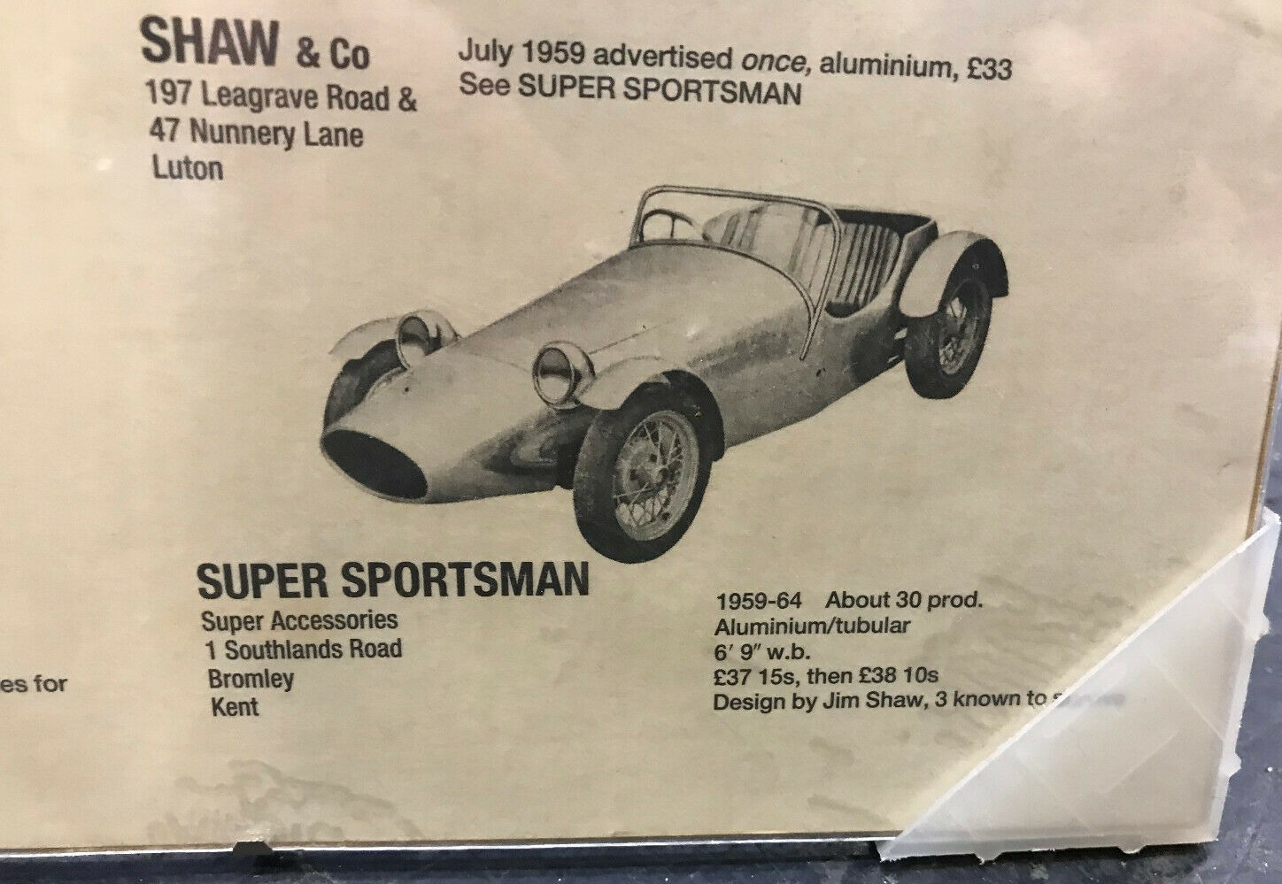 Austin Seven Sportsman Special 1932 Project