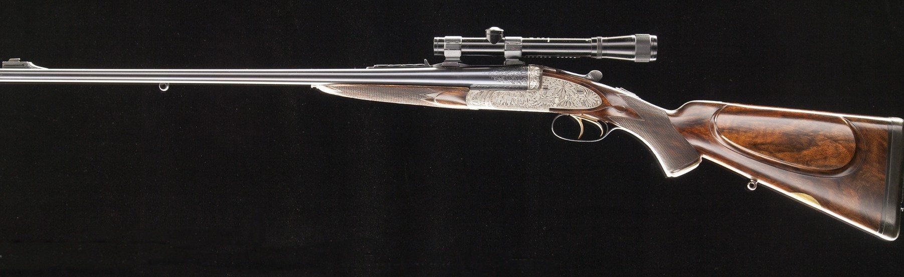 Rodda double rifle Mahraja of Panchkote Karl Kaps riflescope