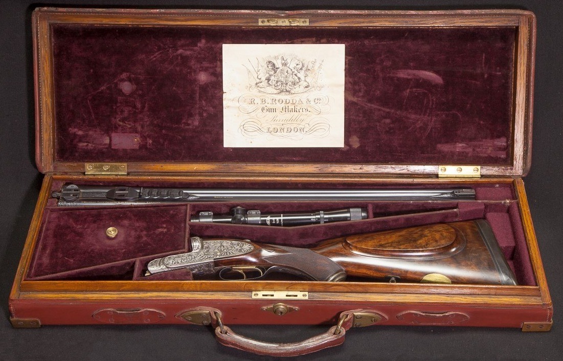 Rodda double rifle fitted case