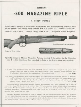 The .500 Jeffery and .500 Schuler - Revivaler