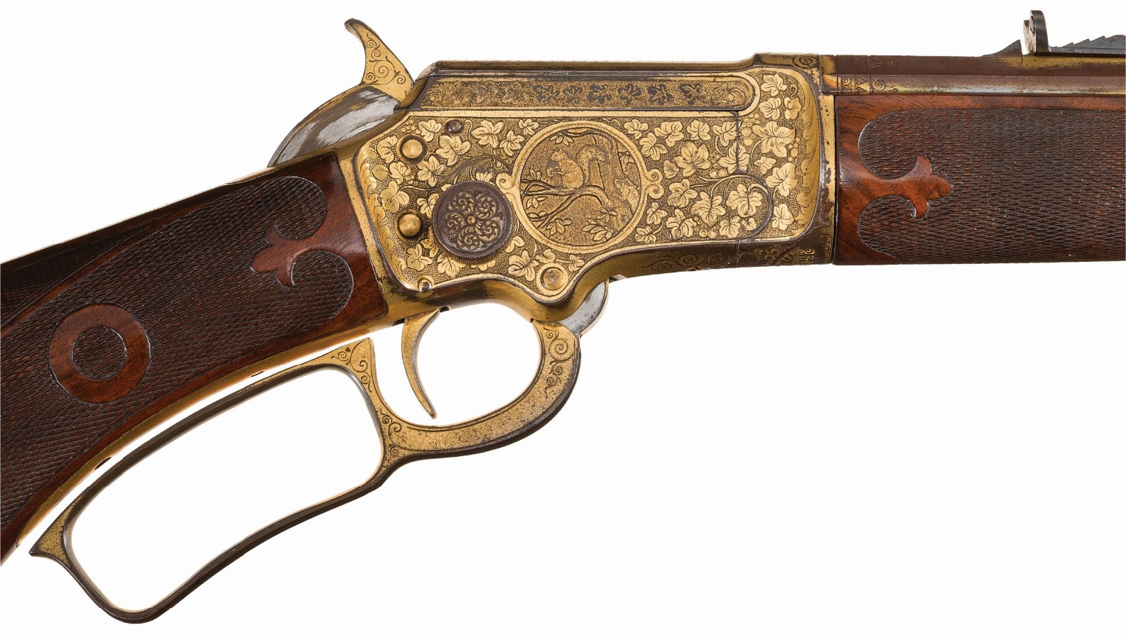 Annie Oakley's Golden M1897 Marlin Rifle - Revivaler