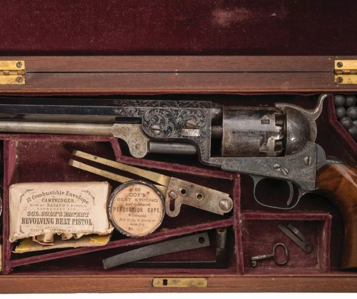 Factory Engraved Colt Model 1851 Navy Revolver