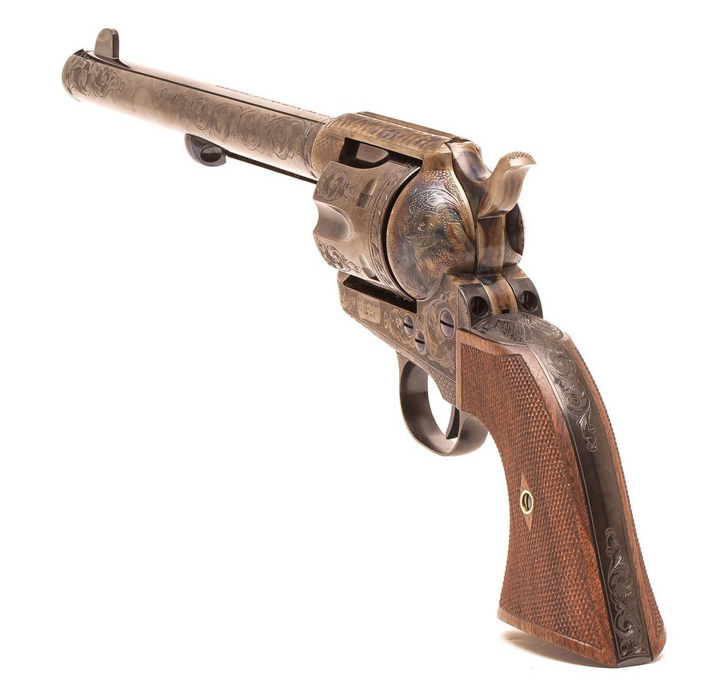 Standard Manufacturing Single Action revolver engraved