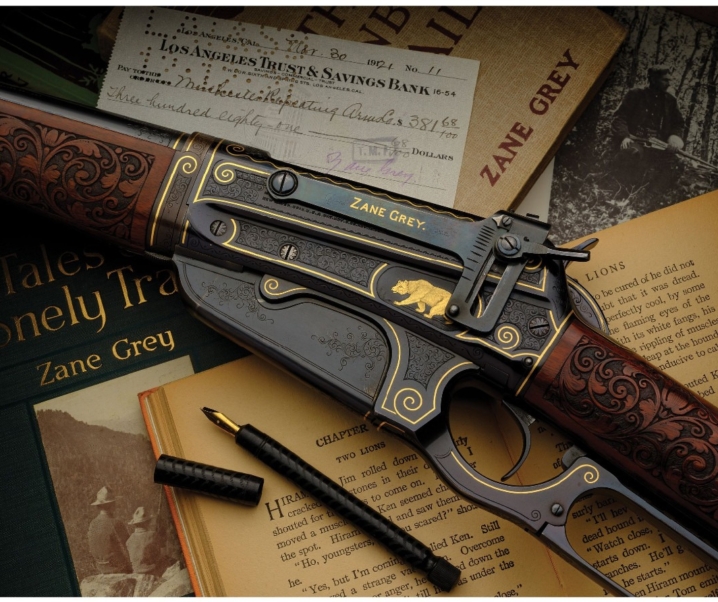 Zane Grey’s Engraved & Gold Inlaid Winchester Model 1895