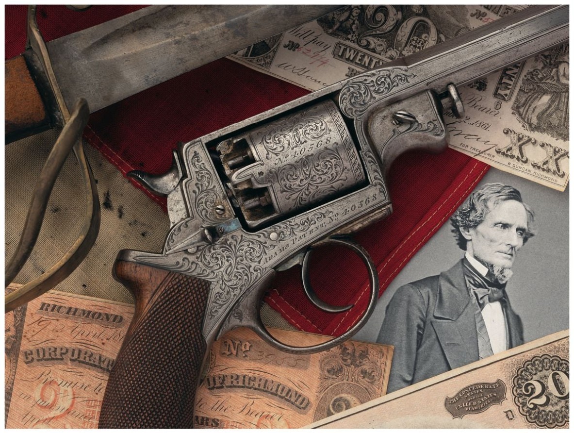 Surrender revolver Jefferson Davis President Confederate States of America