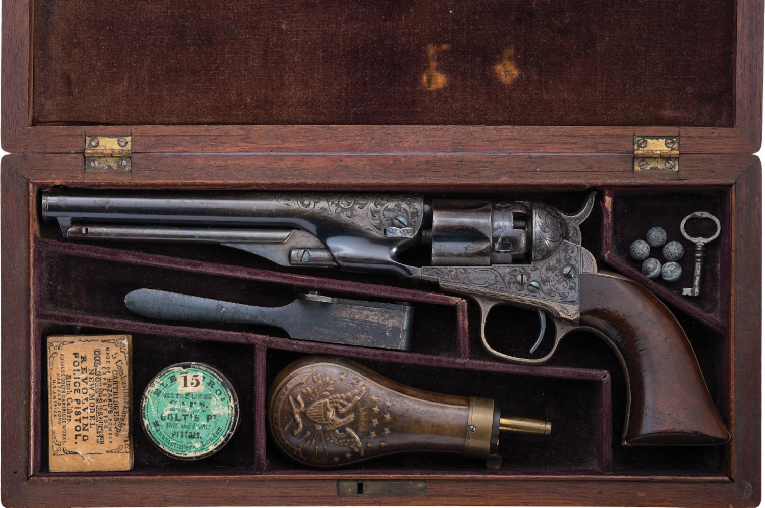 Cased Colt M1862 Police percussion revolver Civil War