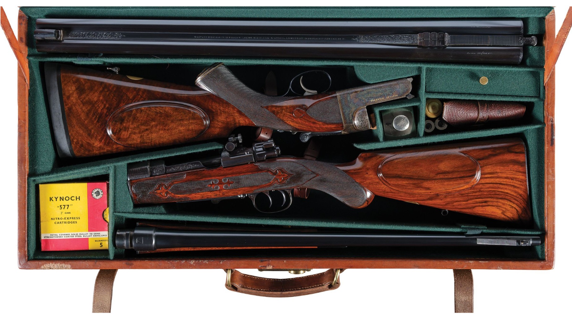 Cased Pair Westley Richards Sporting Rifles