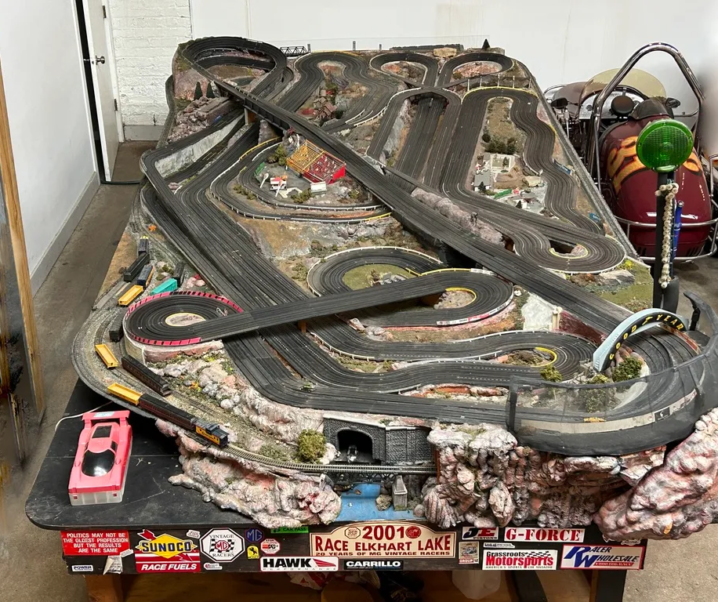 Slot Car Raceway and Train Track