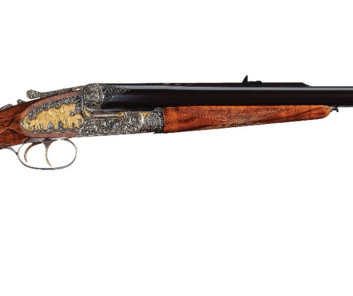 Phil Coggan Engraved J. Purdey & Sons .500 N.E. Double Rifle